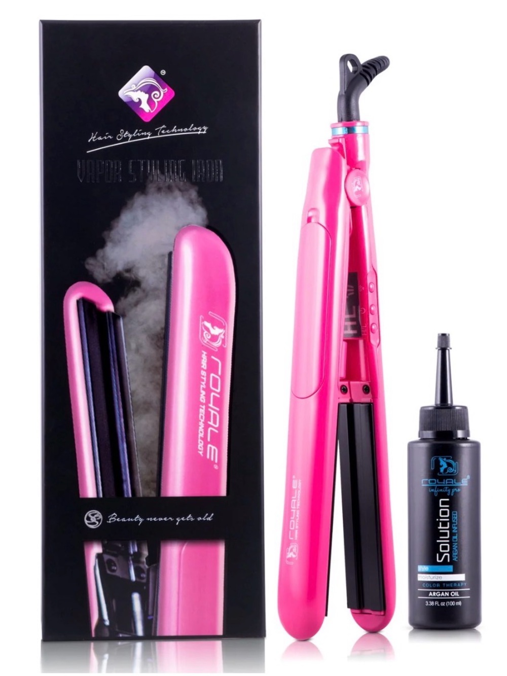Ceramic tourmaline vapor hair straightener
